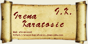 Irena Karatošić vizit kartica